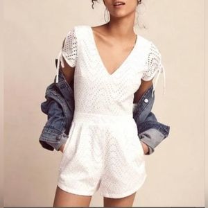 White Express Eyelet Romper